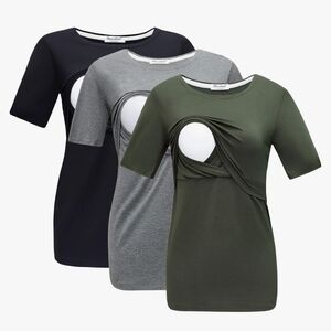 Bundle of 5 Bearsland Short-Sleeve Nursing Tops